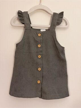 Shabby Chic Corduroy Button-Front Dress